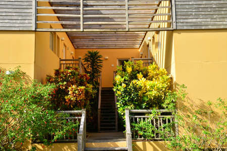 Martinique, a hotel in the village of Sainte Anne in West Indiesのeditorial素材