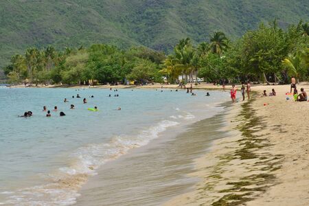 Martinique, the picturesque seaside of Sainte Anne in West Indiesのeditorial素材