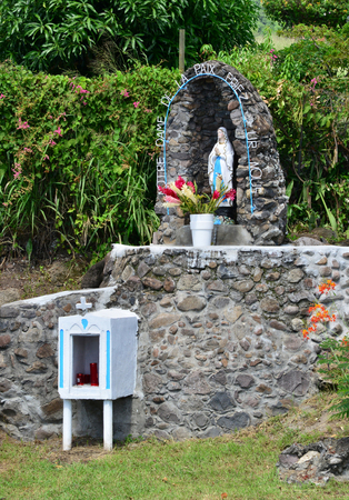 Martinique, an old oratory in Le diamant in West Indiesの写真素材