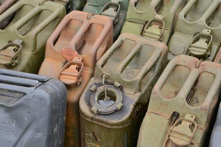 Verneuil sur Seine, France - september 12 2015 : german jerrycan of the second world war in air show of Verneuil sur Seineの写真素材