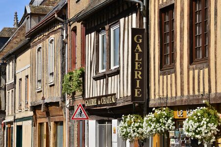 Les Andelys, France - august 10 2015 : picturesque house i the old city centerのeditorial素材