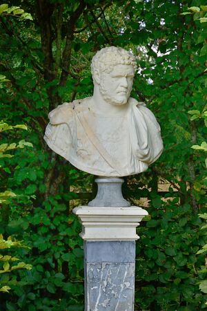 Versailles, France - august 19 2015 : statue in the Grand Trianon park in the Marie Antoinette...