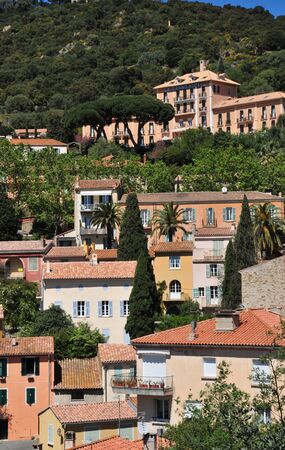 Bormes les Mimosas, France - april 18 2016 : the picturesque old village in springのeditorial素材