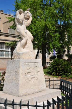 Antibes, France - april 15 2016 : the martyr of resistance memorialのeditorial素材