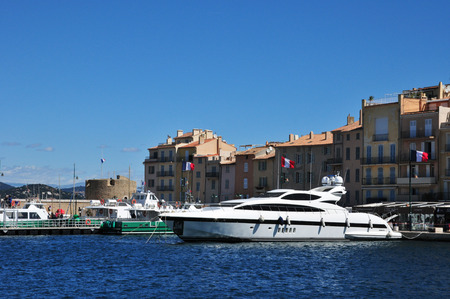 Saint Tropez; France - april 18 2016 : the picturesque portのeditorial素材