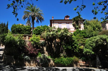 Bormes les Mimosas, France - april 18 2016 : the picturesque old village in spring