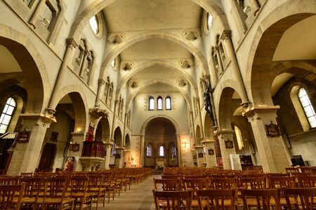 Maisons Laffitte, France - april 4 2016 : the Saint Nicolas churchのeditorial素材