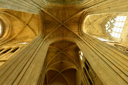 Triel sur Seine, France - april 12 2016 : the gothic and renaissance Saint Martin churchのeditorial素材