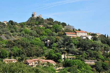 Grimaud, France - the picturesque historical villageの写真素材