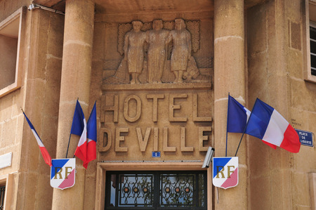 Bandol, France - the detail of the city hallの写真素材