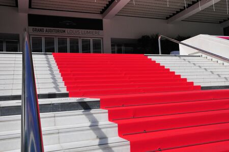 Cannes, France - april 15 2016 : red carpet of the festival palace