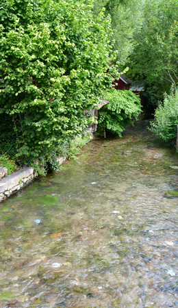 Bernay, France - august 11 2016 : the picturesque city in summerのeditorial素材