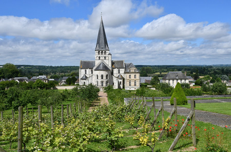 Saint Martin de Boscherville, France - june 22 2016 : the Saint Georges abbey in Seine Maritimeのeditorial素材