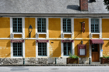 Saint Wandrille Rancon, France - june 22 2016 : the village centreのeditorial素材