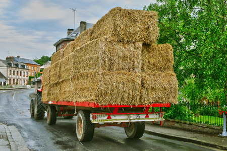 Ry, France - june 23 2016 : the picturesque village in summerのeditorial素材