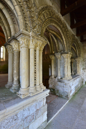 Saint Martin de Boscherville, France - june 22 2016 : chapter house of the Saint Georges abbeyのeditorial素材