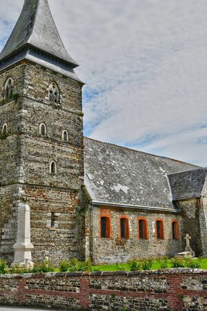 Sommery, France - june 22 2016 : the Saint Vaast churchの写真素材