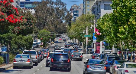 San Francisco; USA - july 13 2016 : street in the city centerのeditorial素材