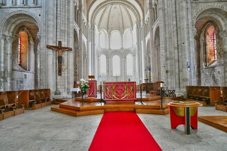 Saint Martin de Boscherville, France - june 22 2016 : the Saint Georges abbey in Seine Maritimeのeditorial素材