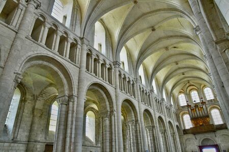 Saint Martin de Boscherville, France - june 22 2016 : the Saint Georges abbey in Seine Maritimeのeditorial素材