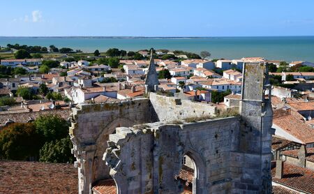 Saint Martin de Re, France - september 25 2016 : the picturesque village in the middle of the islandのeditorial素材