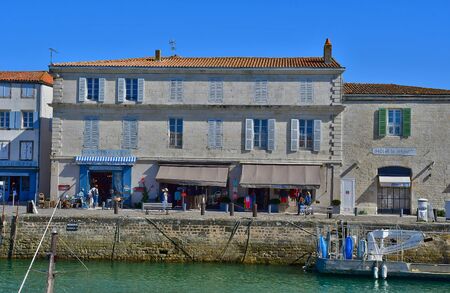 Saint Martin de Re, France - september 25 2016 : the picturesque village in the middle of the islandのeditorial素材