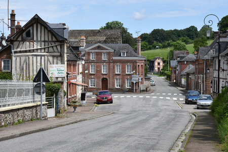 Cailly, France - june 23 2016 : the picturesque village in summerのeditorial素材