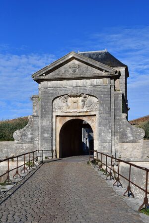 Saint Martin de Re, France - september 26 2016 : the Porte des Campaniのeditorial素材