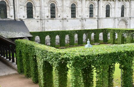 Saint Martin de Boscherville, France - june 22 2016 : the Saint Georges abbey in Seine Maritimeのeditorial素材