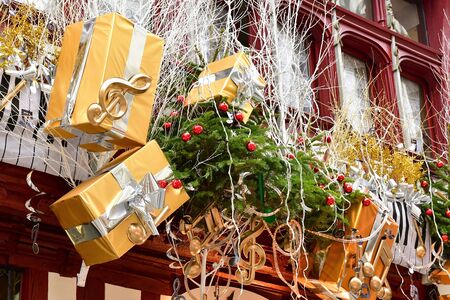 Rouen, France - november 26 2016 : the historical city center in winterのeditorial素材