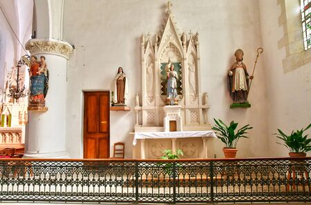 Sainte Marie de Re, France - september 25 2016 : the Notre Dame churchのeditorial素材