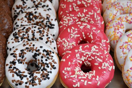 Saint Germain en Laye, France - june 12 2016 : donuts in a pastryのeditorial素材