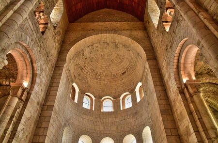 Bernay, France - august 11 2016 : the ancient abbatial churchのeditorial素材