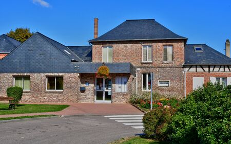 Vandrimare, France - october 4 2016 : the city hallのeditorial素材