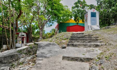 Port Louis, Guadeloupe, France - may 10 2010 : an indian temple in a forestのeditorial素材