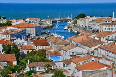 Saint Martin de Re, France - september 25 2016 : the picturesque village in the middle of the islandのeditorial素材