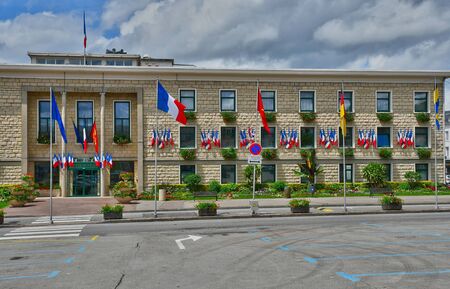 Duclair, France - june 22 2016 : the city hallのeditorial素材