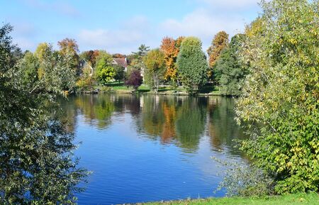 Les Mureaux, France - october 22 2016 : the Seine riversideのeditorial素材