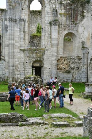 Jumieges, France - june 22 2016 : the Saint Pierre abbeyのeditorial素材