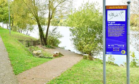 Les Mureaux, France - october 17 2016 : the Gallo Roman old portのeditorial素材