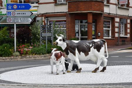 Neufchatel en Bray, France - june 23 2016 : the city in summerのeditorial素材
