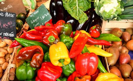 La Flotte, France - september 27 2016 : vegetable at the marketのeditorial素材