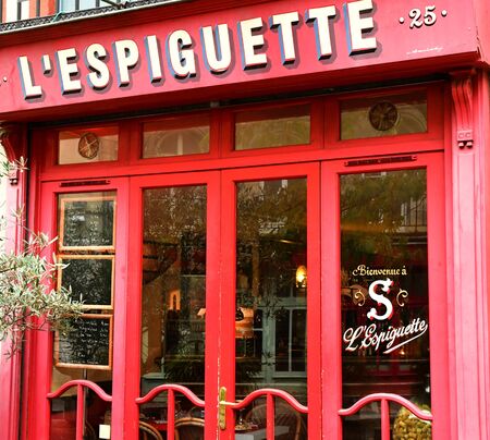 Rouen, France - november 26 2016 : restaurant in the historical city centerのeditorial素材