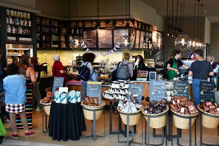 Roissy en France, France - july 6 2016 : restaurant in the Charles de Gaulle airportのeditorial素材