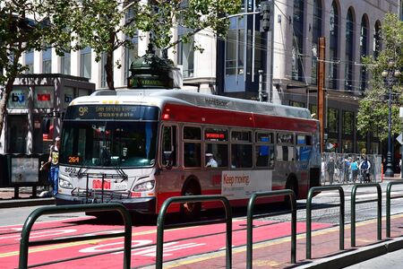 San Francisco; USA - july 13 2016 : street in the city centerのeditorial素材