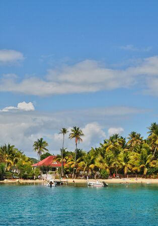 Guadeloupe, Les Saintes, France - may 8 2010 : the archipelago of Les Saintes islands in caribbean seaのeditorial素材