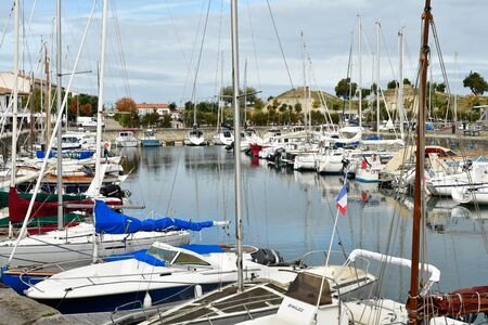 Saint Martin de Re, France - september 27 2016 : boats in the portのeditorial素材