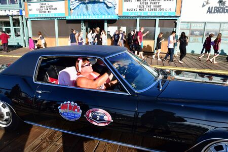 Santa Monica, California, USA - july 15 2016 : an old carのeditorial素材