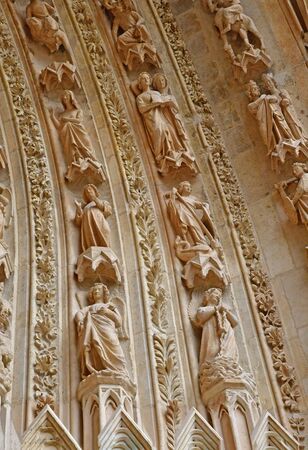 Reims, France - july 25 2016 : the Notre Dame cathedral where the kings of France were crownedのeditorial素材