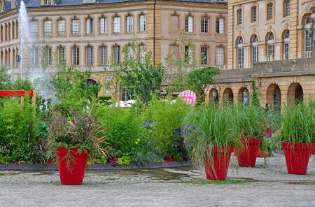 Metz, France - july 25 2016 : the picturesque old city center in summerの写真素材